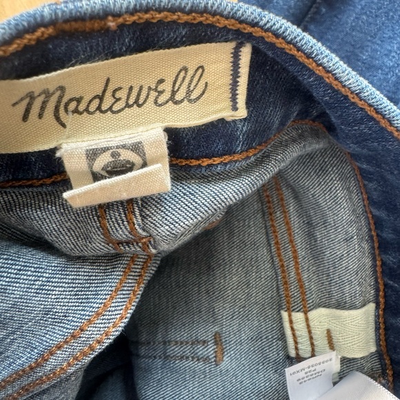 Madewell Emmett Wide-Leg Jeans High Rise Petite Size 28 Medium Wash - Picture 8 of 9